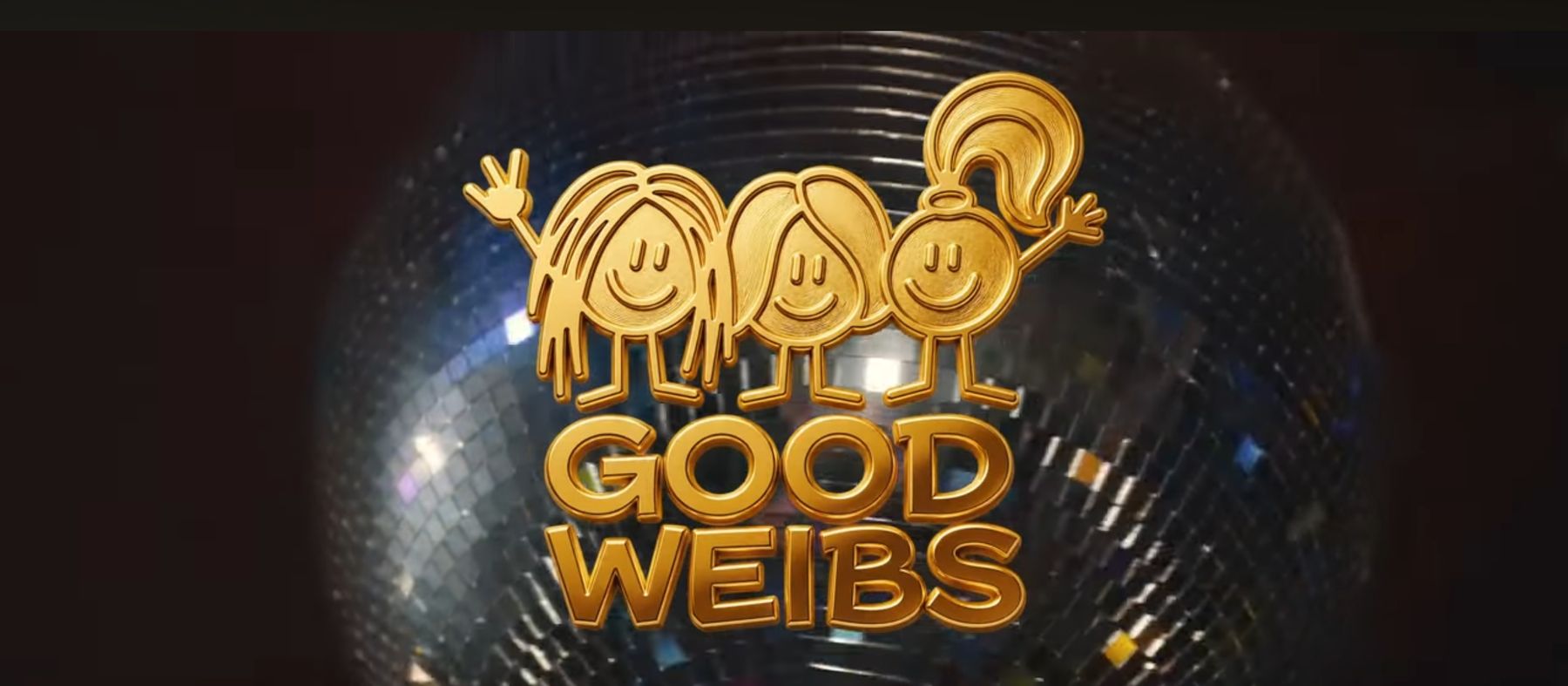 Good Weibs Logo vor einer Discokugel